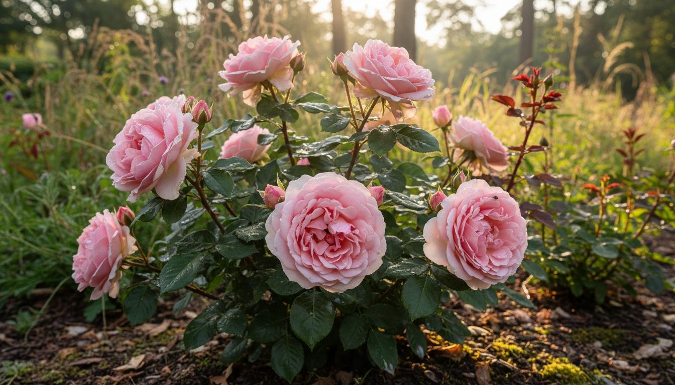 Pinkerbelle Rose (Rosa 'Pinkerbelle') - Ground Layers