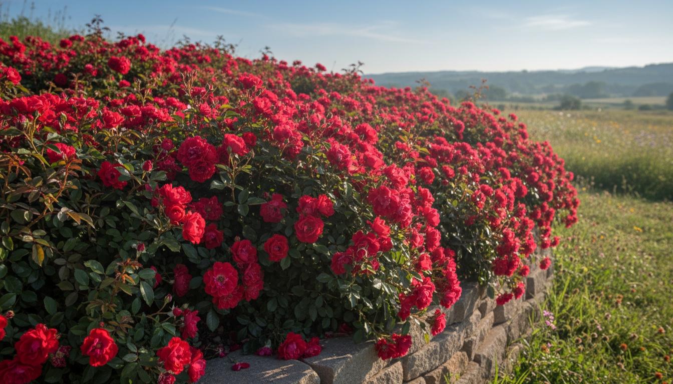 Red Groundcover Roses 'Red Ribbons™' (Rosa 'Red Ribbons™') - Ground Layers