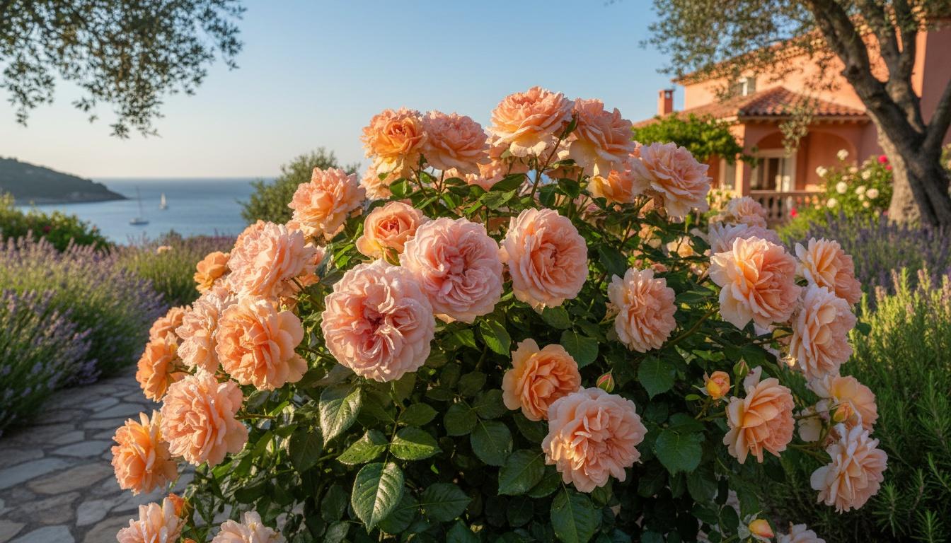 St Tropez Floribunda Rose (Rosa 'St. Tropez') - Ground Layers
