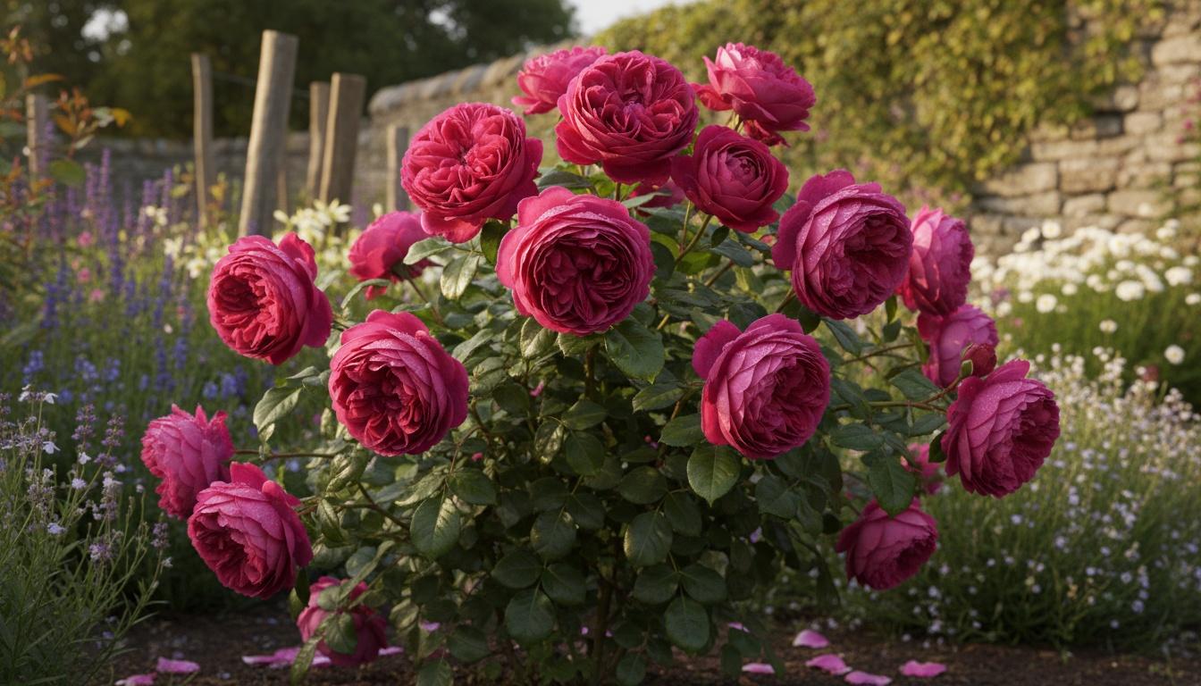 Fragrant Deep Pink David Austin Shrub Roses 'Auscrowd' (Rosa Da® Pp32849 Gabriel Oak 'Auscrowd') - Ground Layers