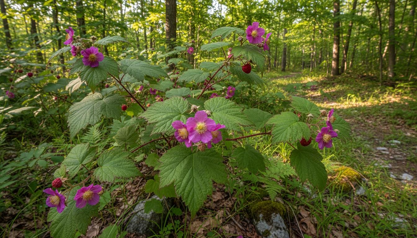 Purpleflowering Raspberry (Rubus Odoratus) - Ground Layers