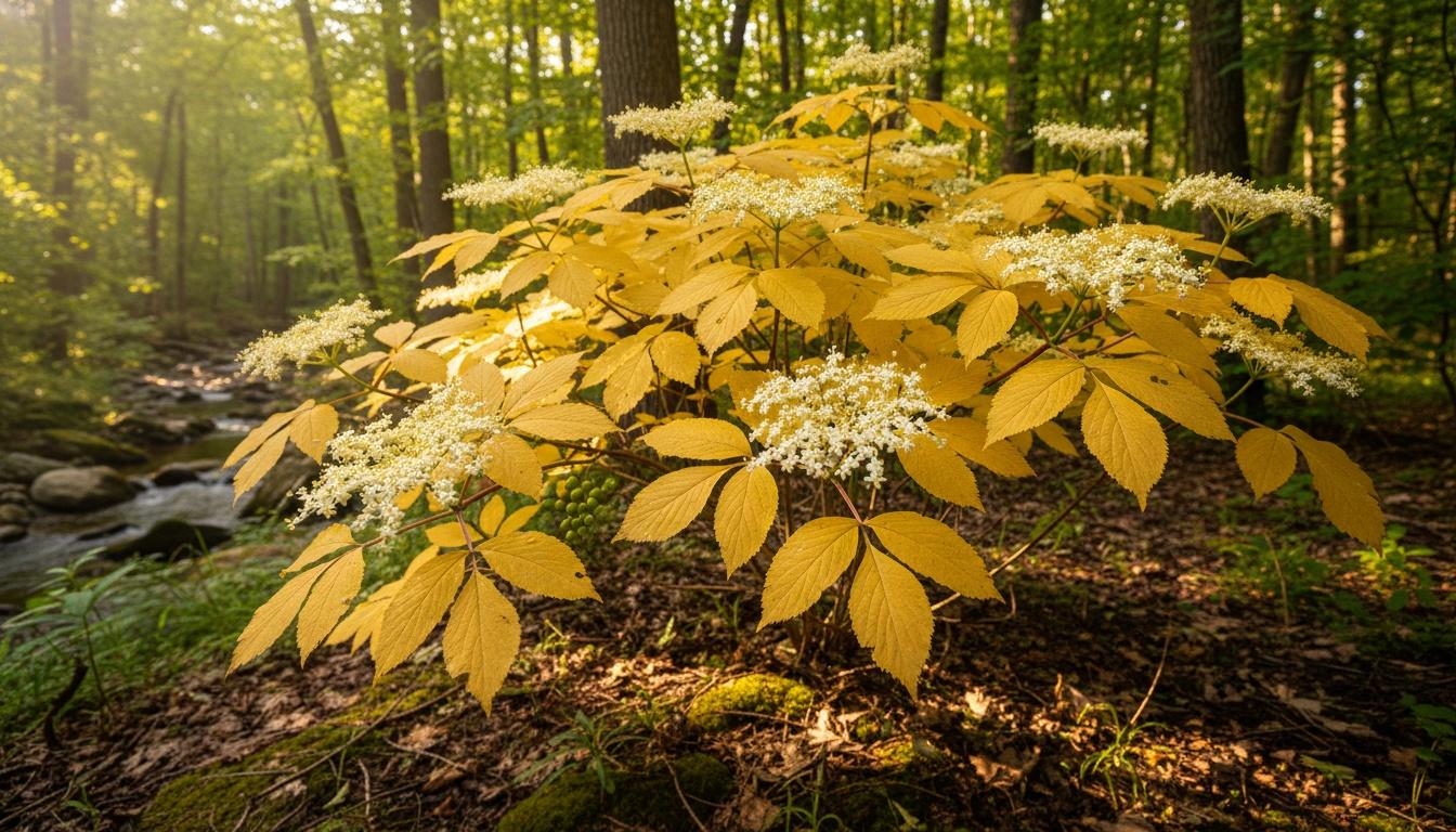 Golden Elderberry 'Aurea' (Sambucus Canadensis 'Aurea') - Ground Layers