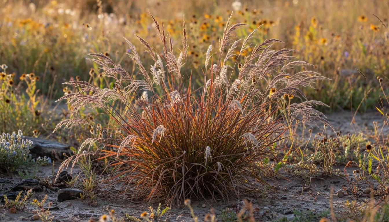 Little Bluestem 'Nonwrr' (Schizachyrium Scoparium Purple Arrow 'Nonwrr') - Grasses