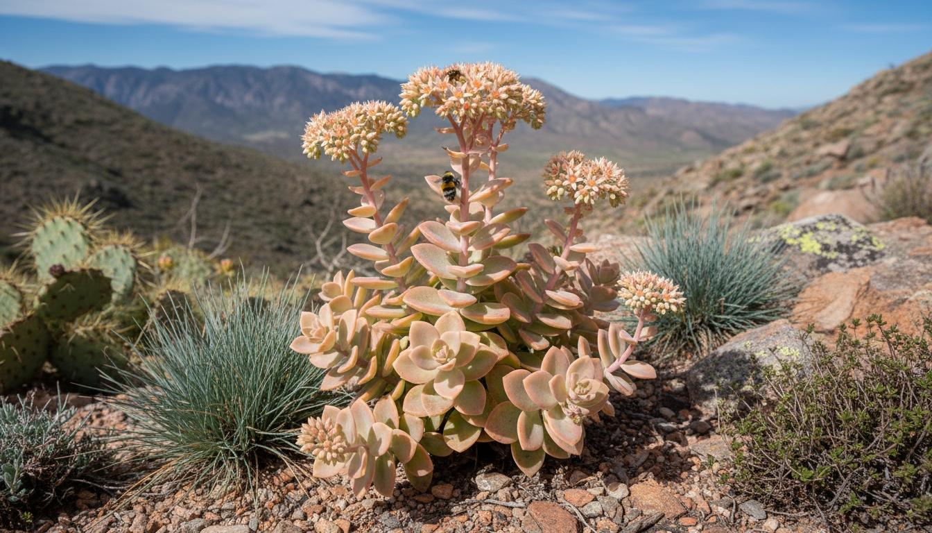 Upright Stonecrop 'Tnsedpp' (Sedum Peach Pearls Ppaf 'Tnsedpp') - Succulents