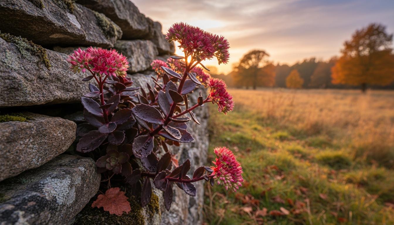 Autumn Stonecrop 'Night Light' (Sedum Ppaf 'Night Light') - Succulents