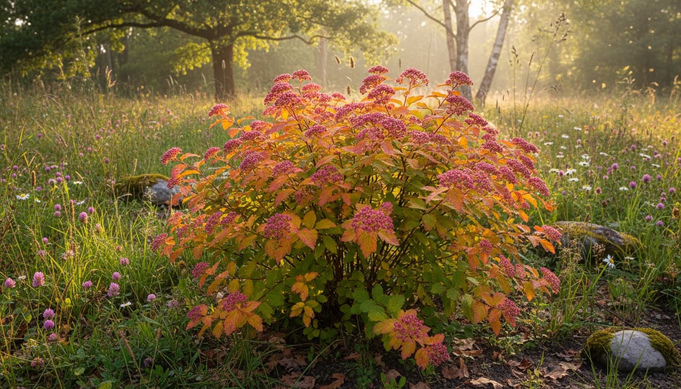 Goldflame Spirea (Spiraea Japonica 'Goldflame') - Ground Layers