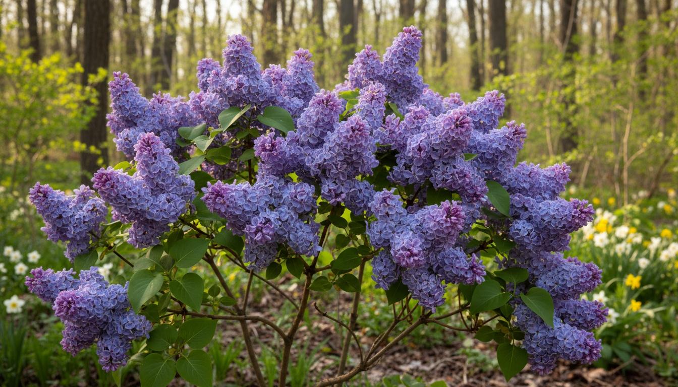 Early Blooming Double-Petal Blue Purple Lilac 'Smnshbbl' Pp29801 Scentara® Pp29801 Scentara® (Syringa Hyacinthiflora  Double Blue 'Smnshbbl') - Flowering Trees