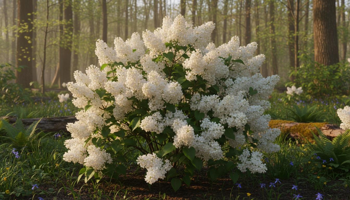 Early Blooming White Lilac 'Mount Baker' (Syringa Hyacinthiflora 'Mount Baker') - Ground Layers