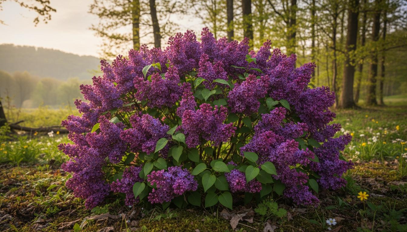 Early Blooming Deep Purple Lilac 'Pocahontas' (Syringa Hyacinthiflora 'Pocahontas') - Ground Layers