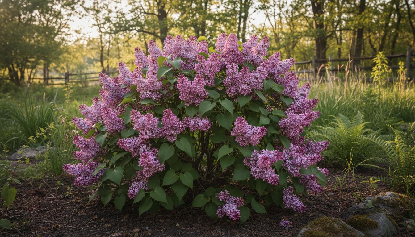 Mid Blooming Purple-Pink Lilac 'Katherine Havemeyer' (Syringa Vulgaris 'Katherine Havemeyer') - Ground Layers