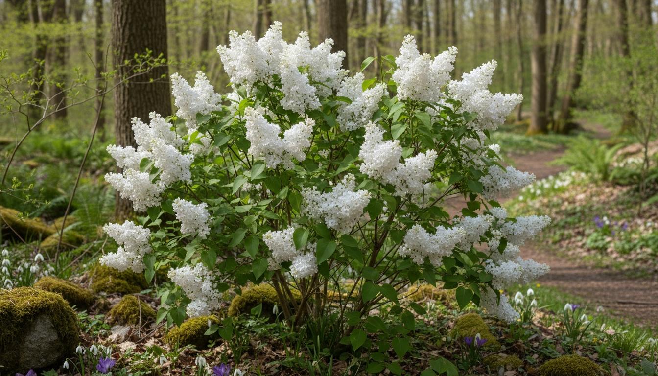 Early Blooming White Dwarf Lilac 'G13103' (Syringa Vulgaris New Age White Pp32670 'G13103') - Ground Layers