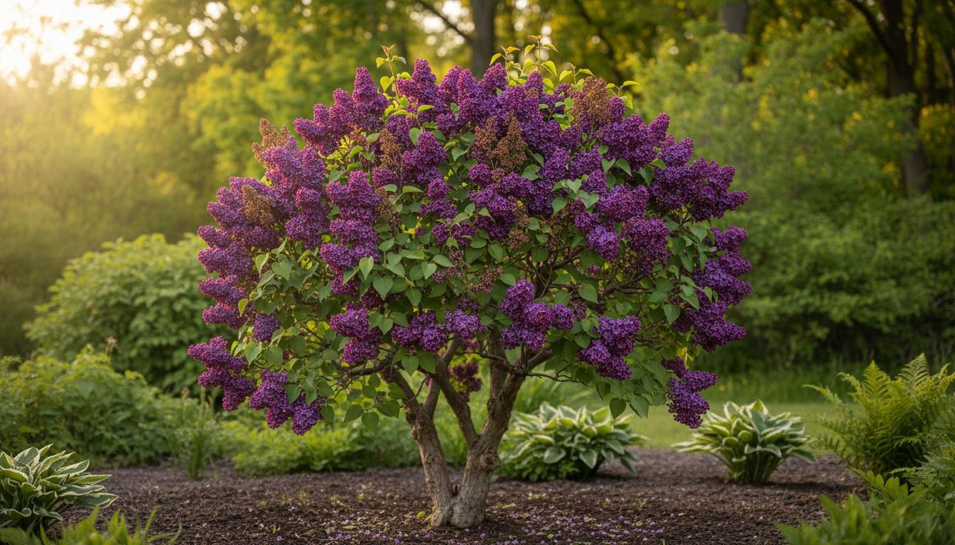 Reblooming Dark Purple Lilac 'Smsjbp7' Pp26549 Bloomerang® Pp26549 Bloomerang® (Syringa X  Dark Purple Tree Form 'Smsjbp7') - Flowering Trees