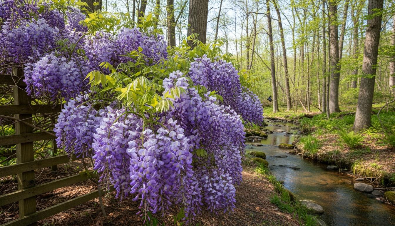 Blue Kentucky Wisteria 'Blue Moon' (Wisteria Macrostachya 'Blue Moon') - Ground Layers