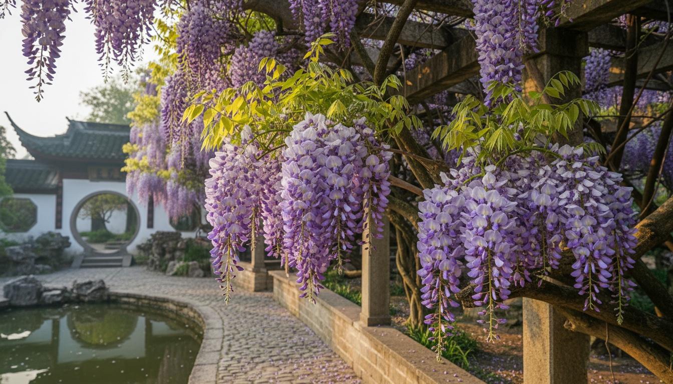 Cooke'S Special Chinese Wisteria 'Cooke' (Wisteria Sinensis S Special' 'Cooke') - Ground Layers
