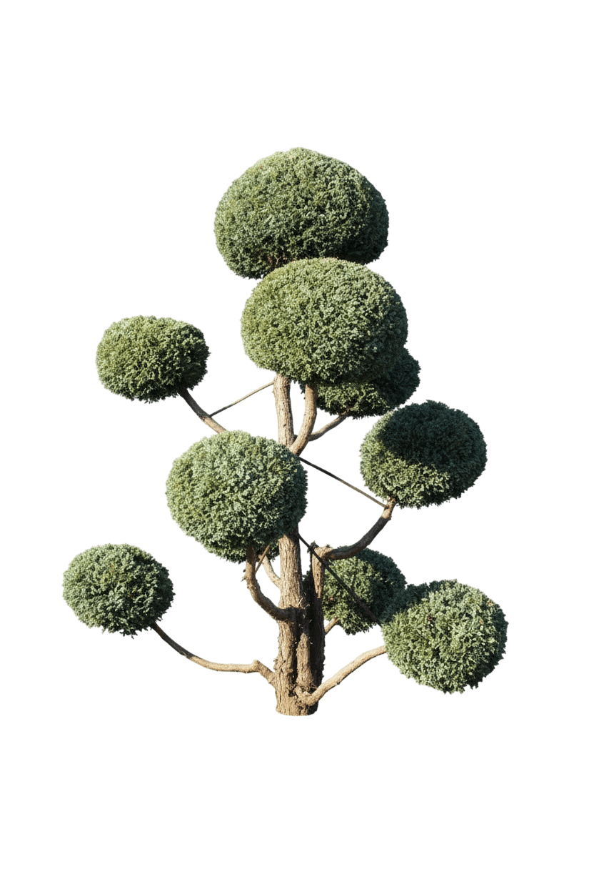 Boulevard Falsecyparis Pom Pom (Chamaecyparis Pisifera Pom-Pom 'Cyano-Viridis') - Evergreen Trees