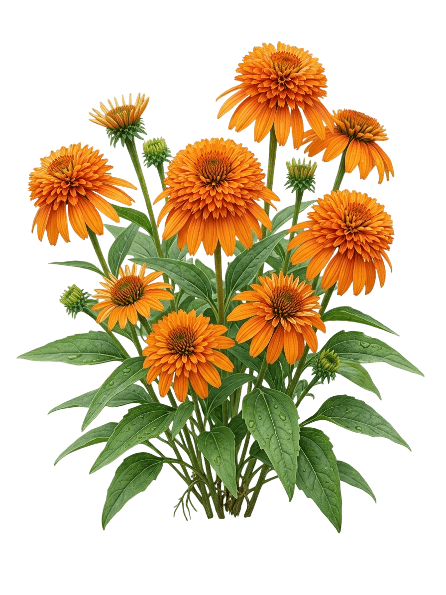 Double Scoop™ Mandarin Coneflower (Mandarin 'Echinacea X Purpurea Double Scoop') - Perennials
