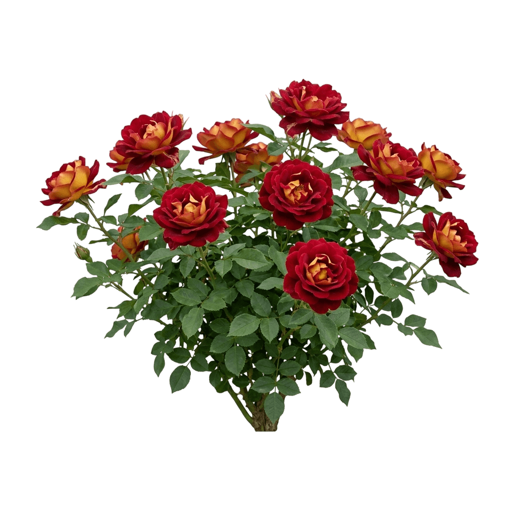 Ketchup & Mustard™ Floribunda Rose (Rosa Var. Spp. 'Wekzazette') - Shrubs