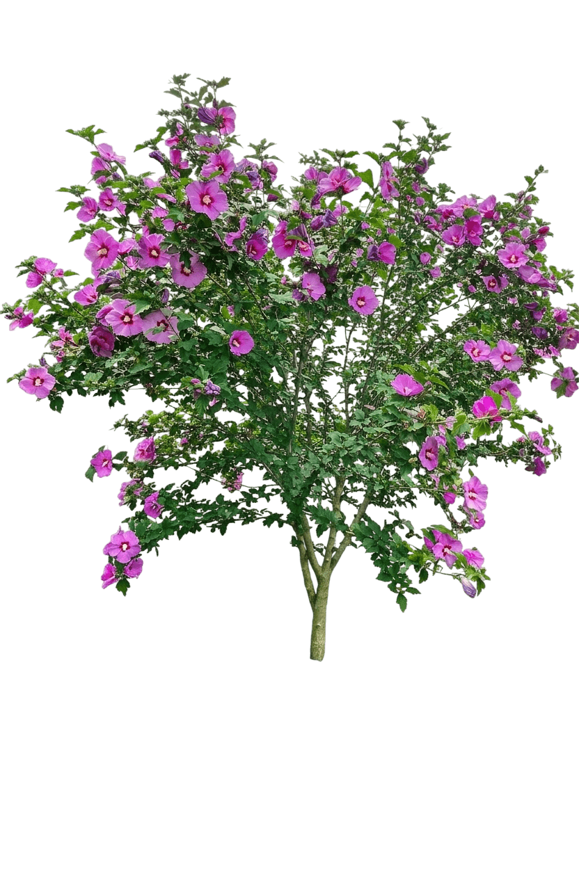 Rose Of Sharon 'Rwoods5' Pp29683 Magenta Chiffon® (Hibiscus Syriacus Tree Form 'Rwoods5') - Flowering Trees