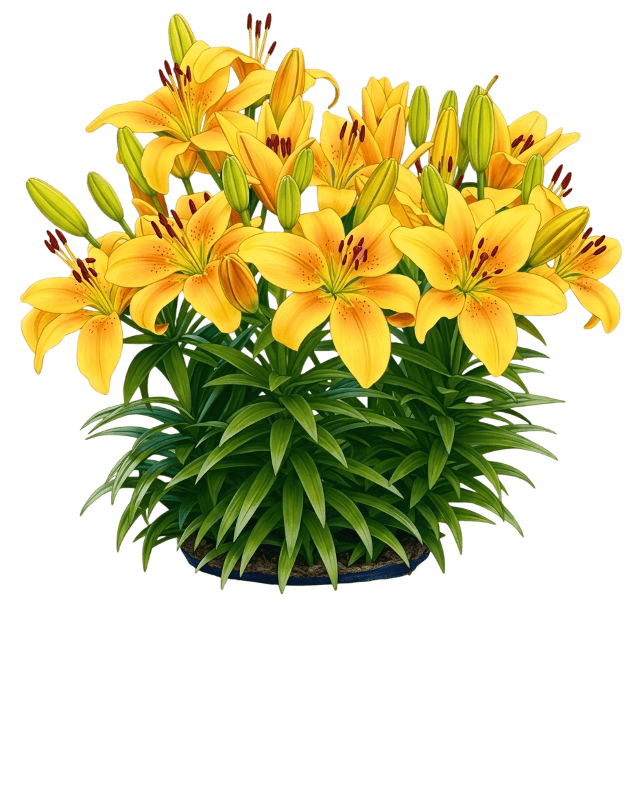 Lily, Asiatic, Golden Matrix (Lilium Asiatic 'Golden Matrix') - Perennials