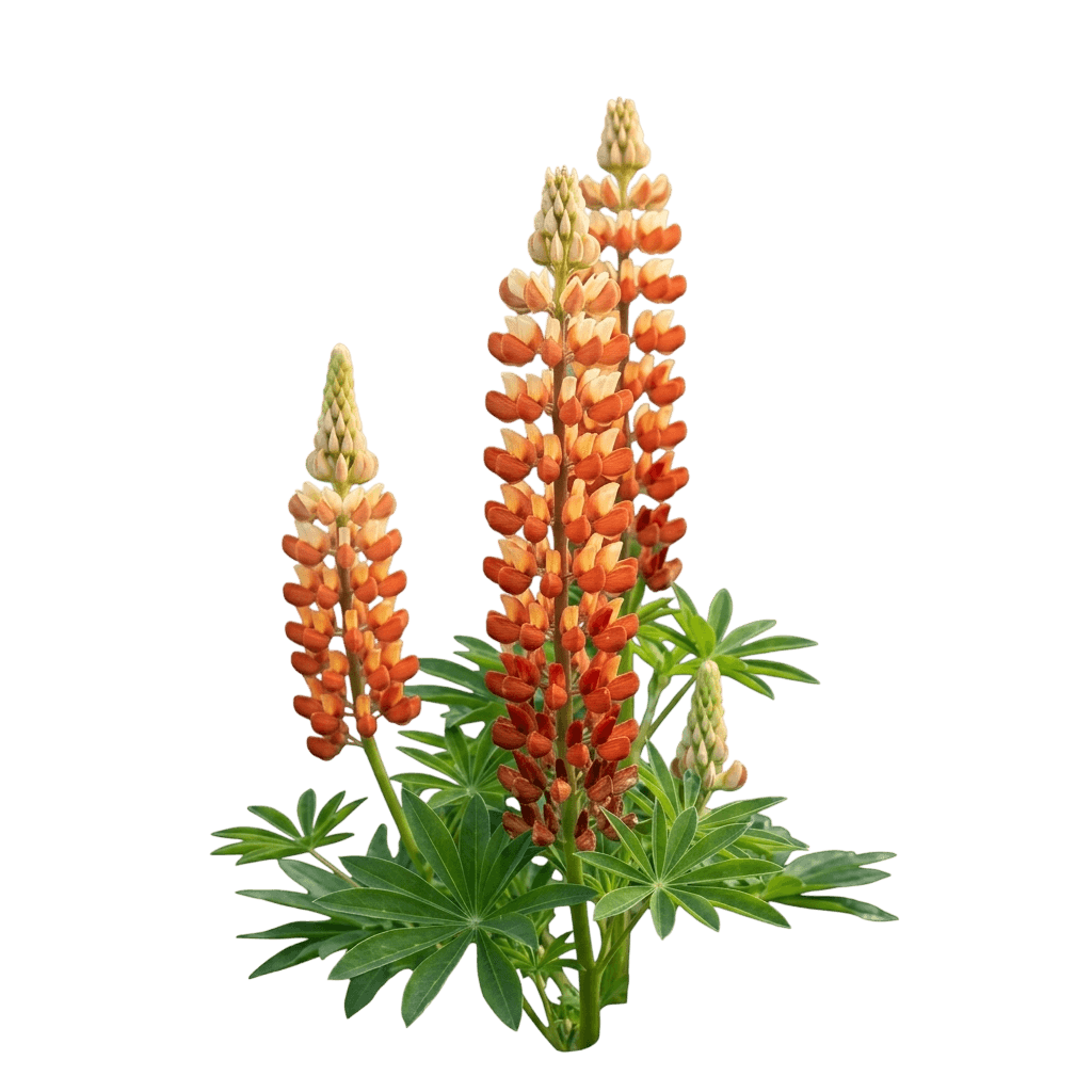 Staircase™ Orange Lupine (Lupinus Polyphyllus Var. Polyphyllus 'Staircase Orange') - Perennials