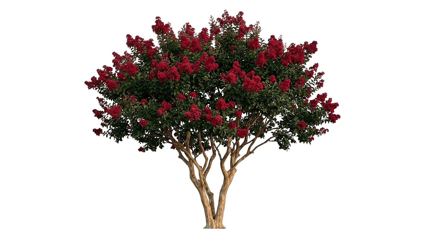 Colorama Scarlet Crape Myrtle (Lagerstroemia Indica 'Jm1') - Flowering Trees