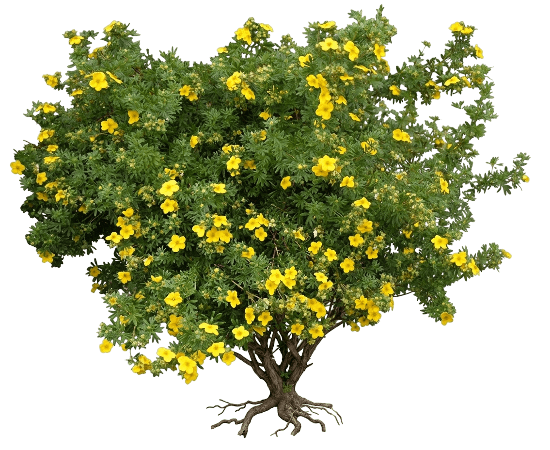 Gingersnap Shrubby Cinquefoil (Potentilla Fruticosa 'Hachapp') - Ground Layers