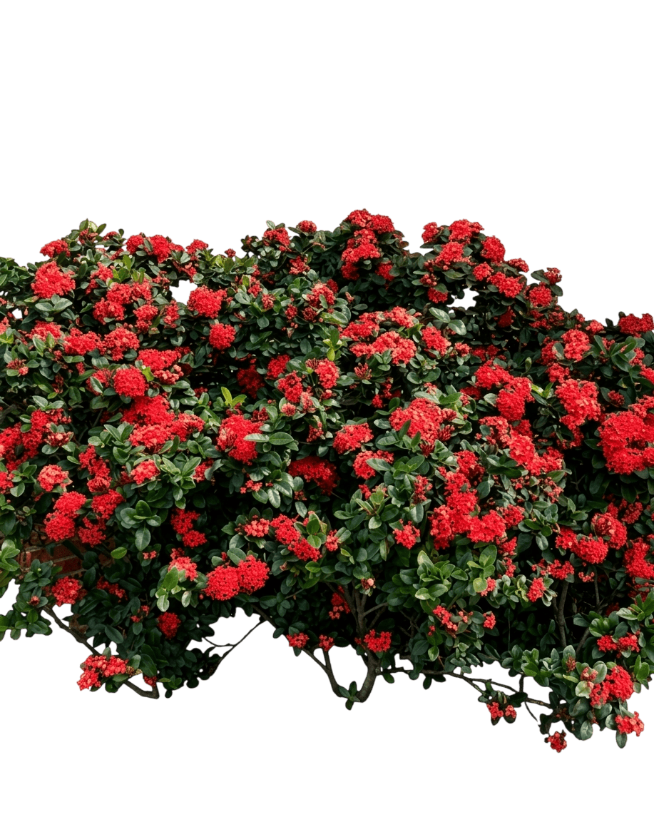 Coral Fire (Ixora 'Coral Fire') - Ground Layers