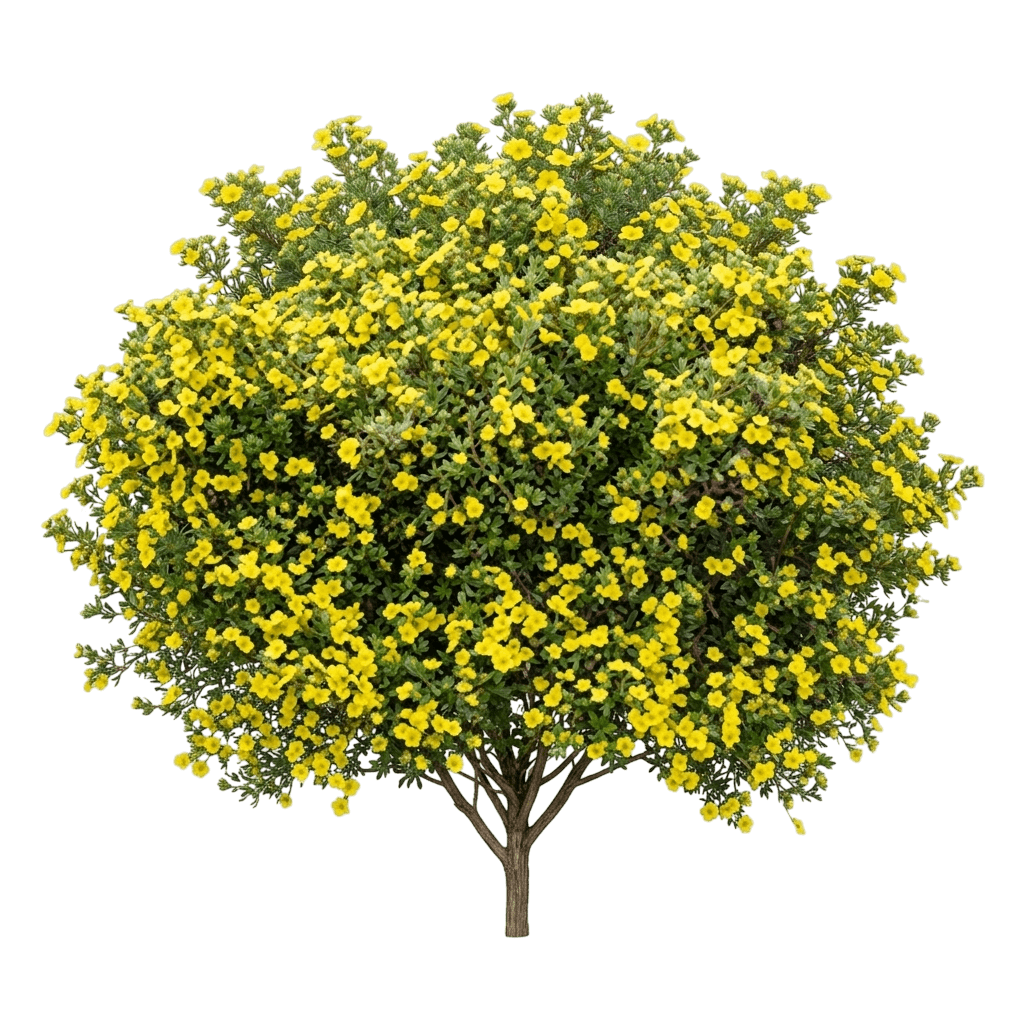 Crème Brûlée Shrubby Cinquefoil (Dasiphora Fruticosa 'Bailbrule') - Ground Layers