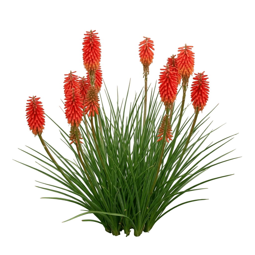 Poco Red dwarf red hot poker (Kniphofia 'Poco Red') - Perennials