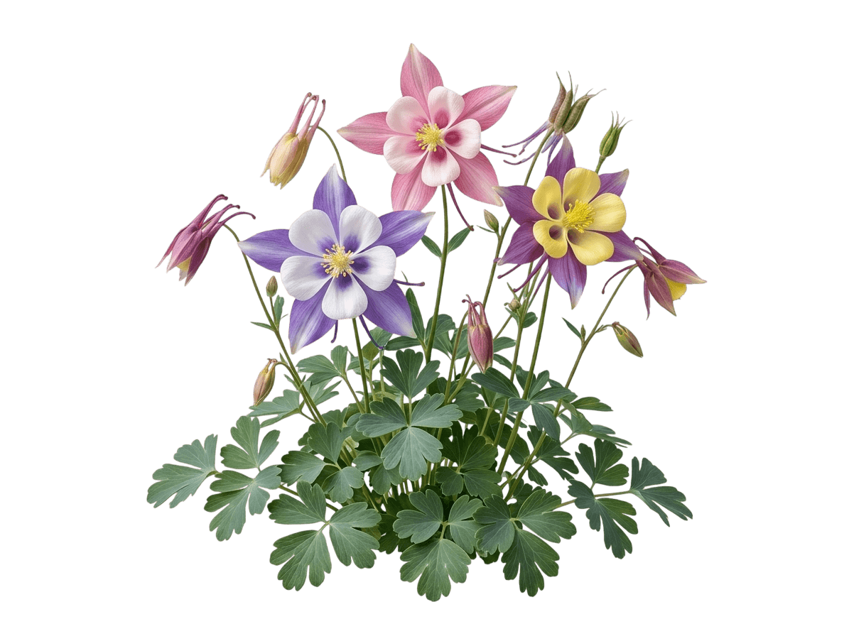 columbine, 'swan mix' (Aquilegia 'Swan Mix') - Perennials