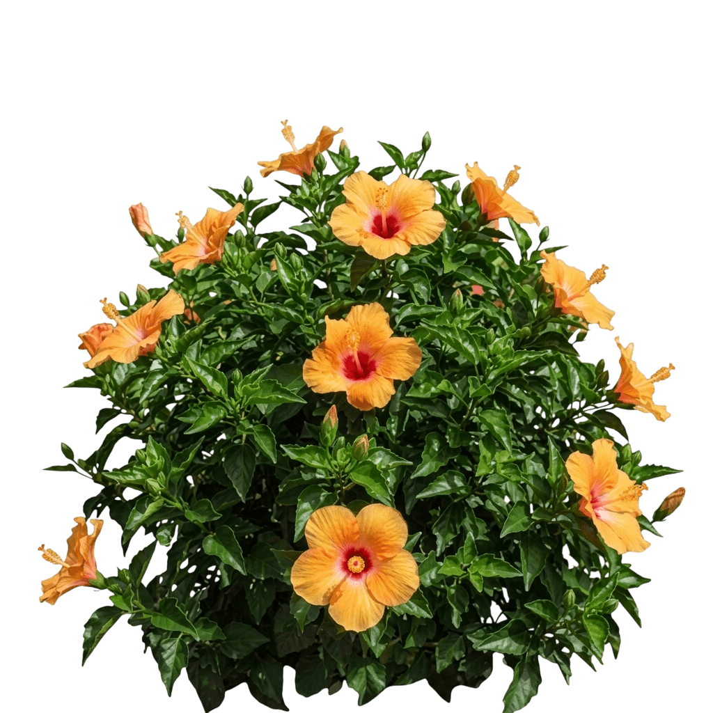 Cherie tropical hibiscus (Hibiscus Rosa-Sinensis 'Cherie') - Ground Layers