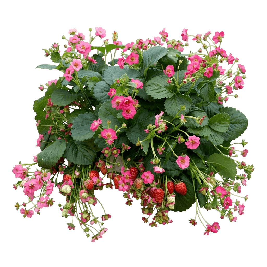 Berri Basket Hot Pink Strawberry (Fragaria × Ananassa 'Frisan') - Perennials
