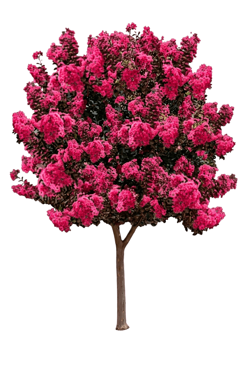 Enduring Summer Red Crape Myrtle (Lagerstroemia Hybrid 'Piilag B5') - Ground Layers