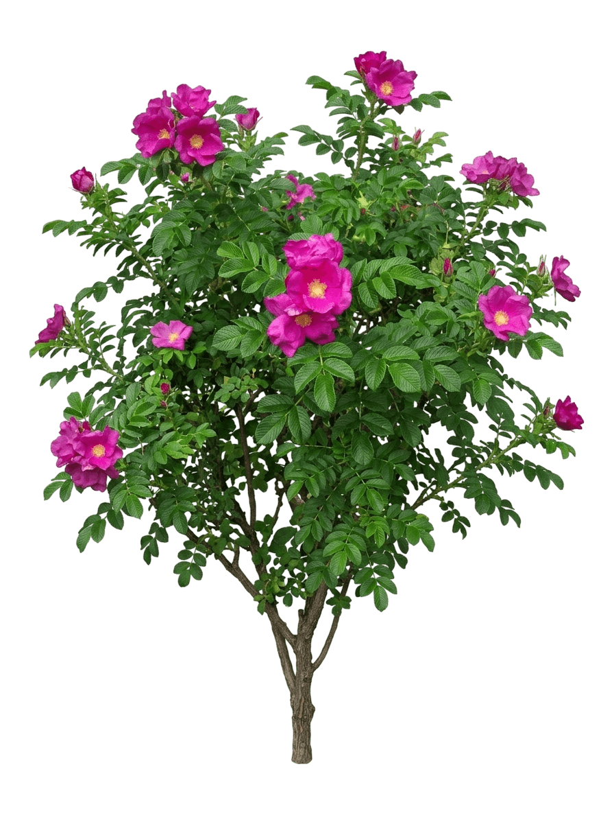 Kashmir Rose (Rosa 'Baimir') - Ground Layers