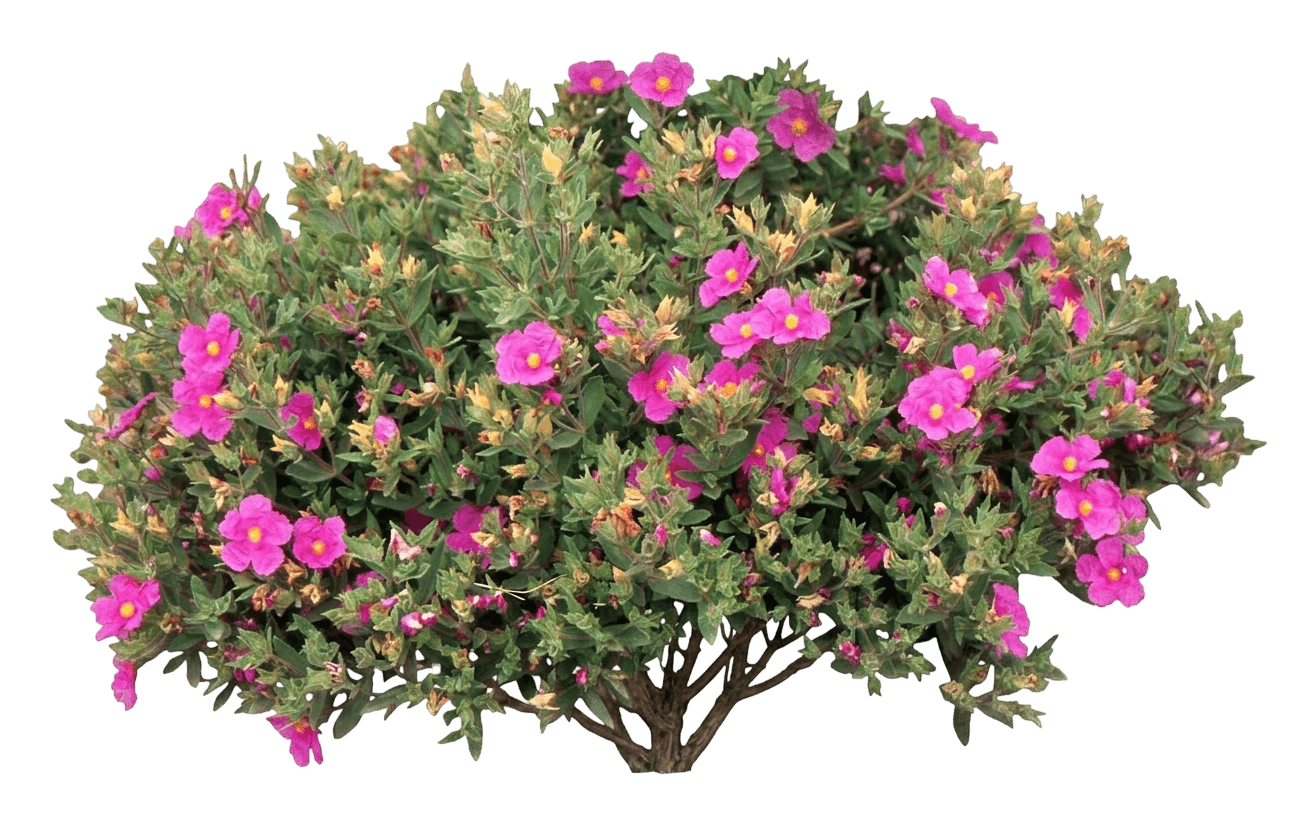 Sunset Magenta Rockrose (Cistus × Pulverulentus 'Sunset') - Ground Layers