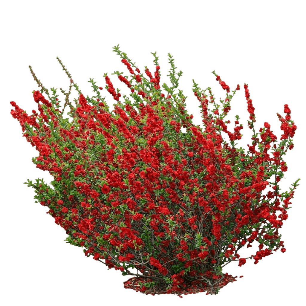 Double Take® Scarlet Flowering Quince (Chaenomeles Speciosa Double Take Scarlet 'Scarlet Storm') - Ground Layers