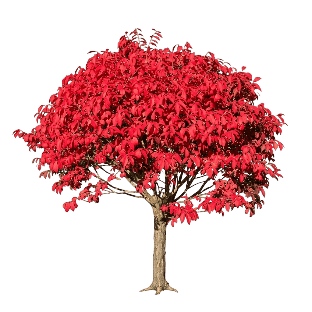 Unforgettable Fire Burning Bush (Euonymus Alatus 'Hayman') - Ground Layers
