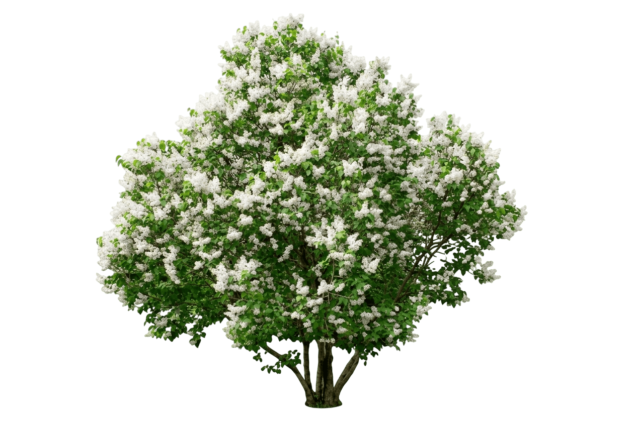 Angel White Lilac (Syringa Vulgaris 'Angel White') - Ground Layers