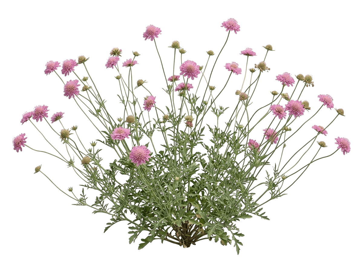 Flutter Rose Pink Pincushion Flower (Scabiosa Columbaria 'Balfluttropi') - Perennials