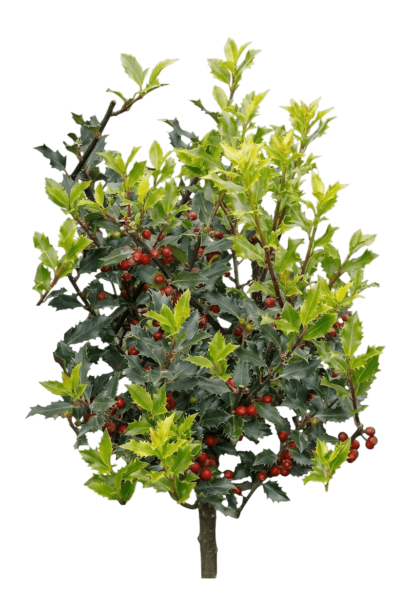 Magical Amore holly (Ilex × Meserveae 'Amore') - Ground Layers