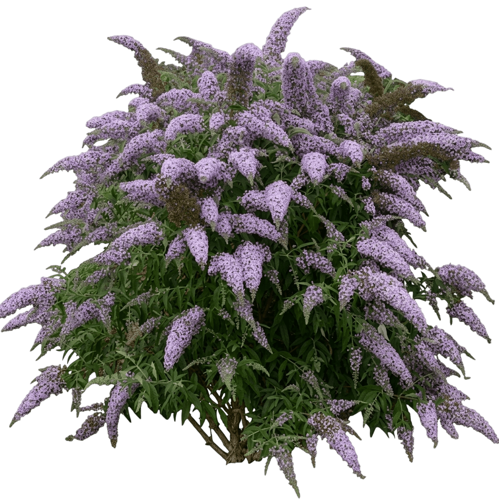 Lavender Cascade Butterfly Bush (Buddleia 'Lavender Cascade') - Ground Layers