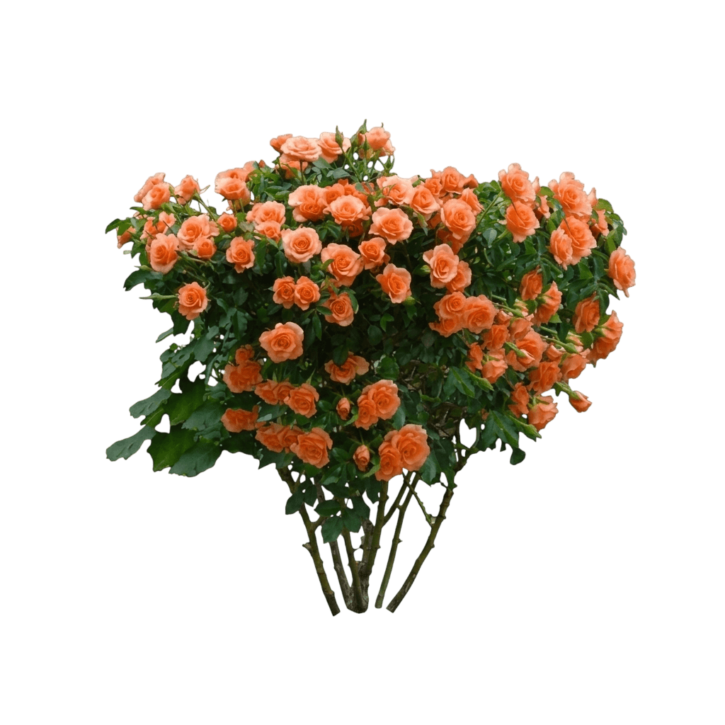 Gingersnap Floribunda Rose (Rosa 'Gingersnap') - Ground Layers