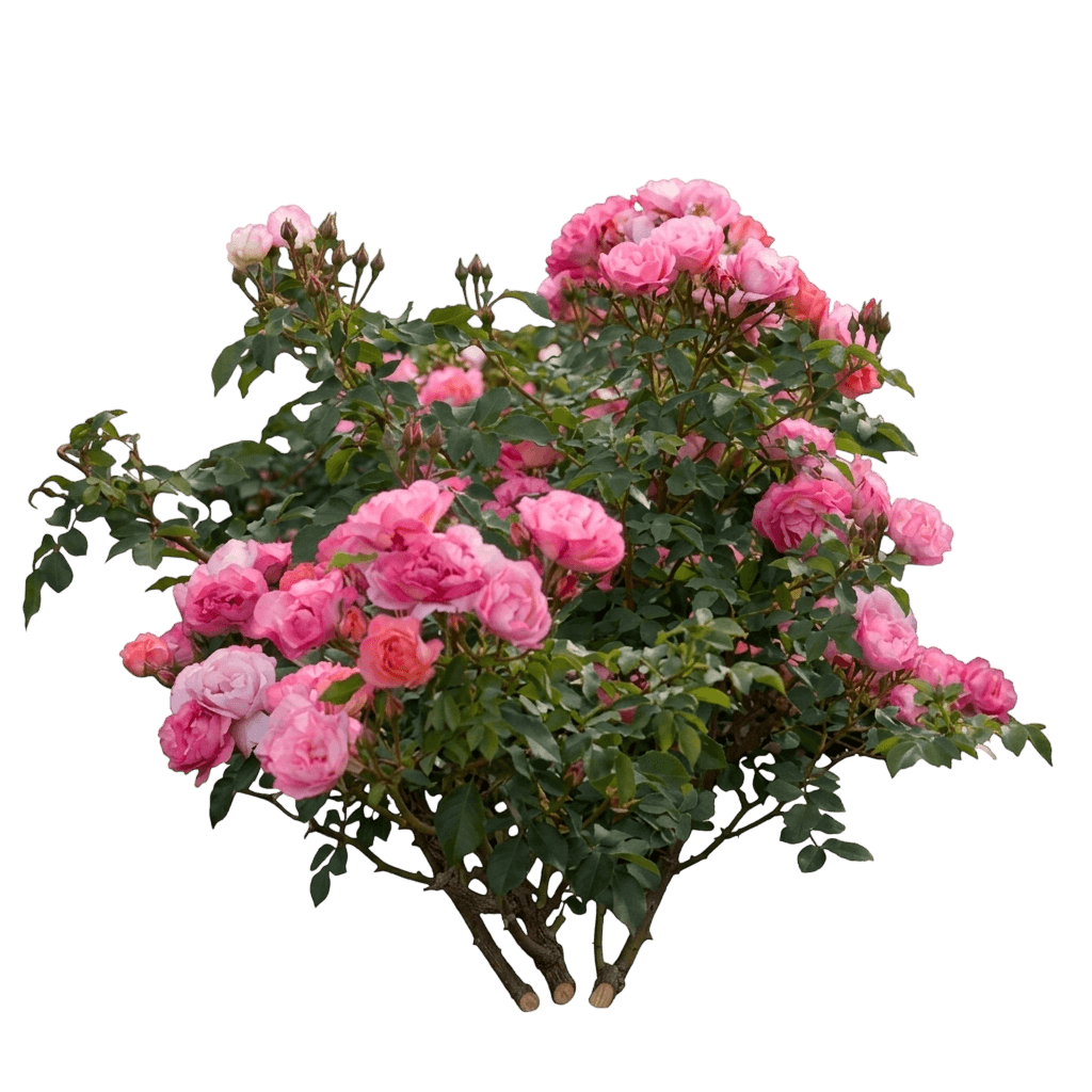 Sunrise Sunset shrub rose (Rosa 'Baiset') - Ground Layers