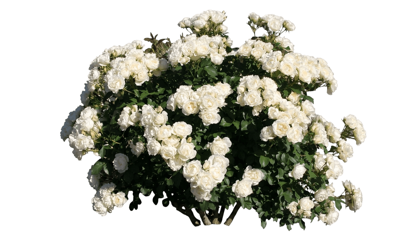 White Shrub Roses 'Meiradena' Icecap™ (Rosa Pp26790 'Meiradena') - Ground Layers