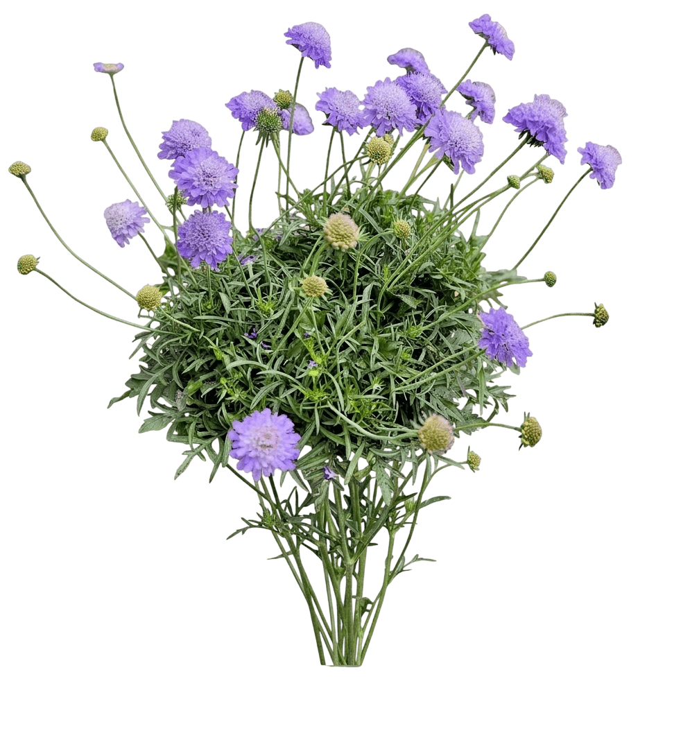 Vivid Violet Pincushion Flower (Scabiosa Columbaria Var. Columbaria 'Vivid Violet') - Perennials