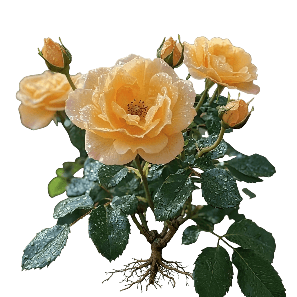 Rose, Carefree Sunshine® Shrub (Rosa Pp 13063 'Radsun') - Ground Layers