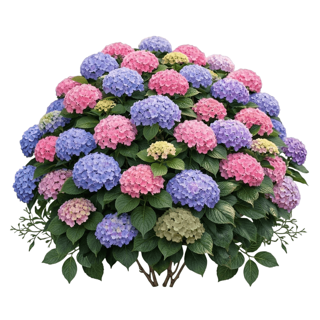 Tilt-A-Swirl Bigleaf Hydrangea (Hydrangea Macrophylla 'Qufu') - Ground Layers