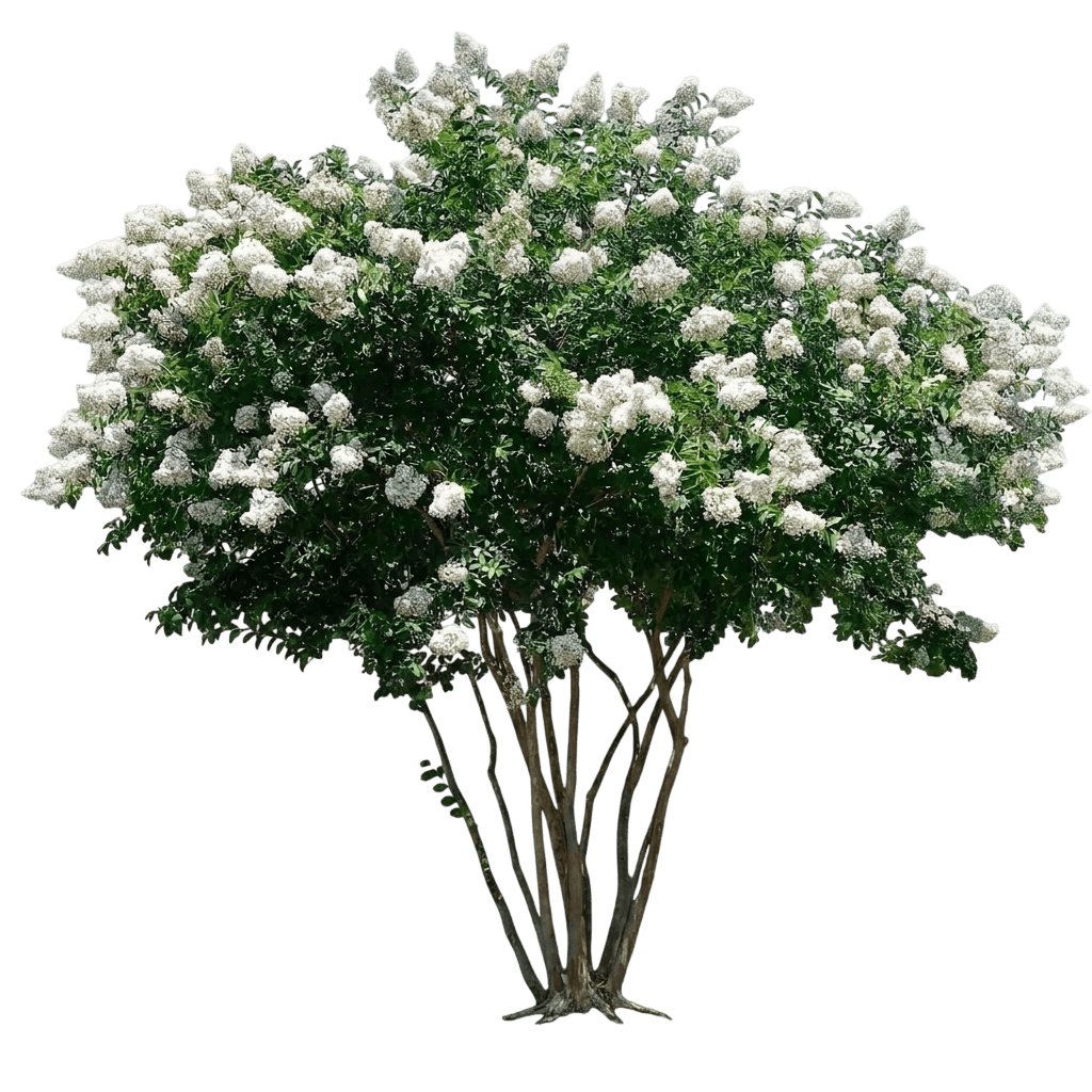 Natchez Crapemyrtle (Lagerstroemia X 'Natchez') - Flowering Trees