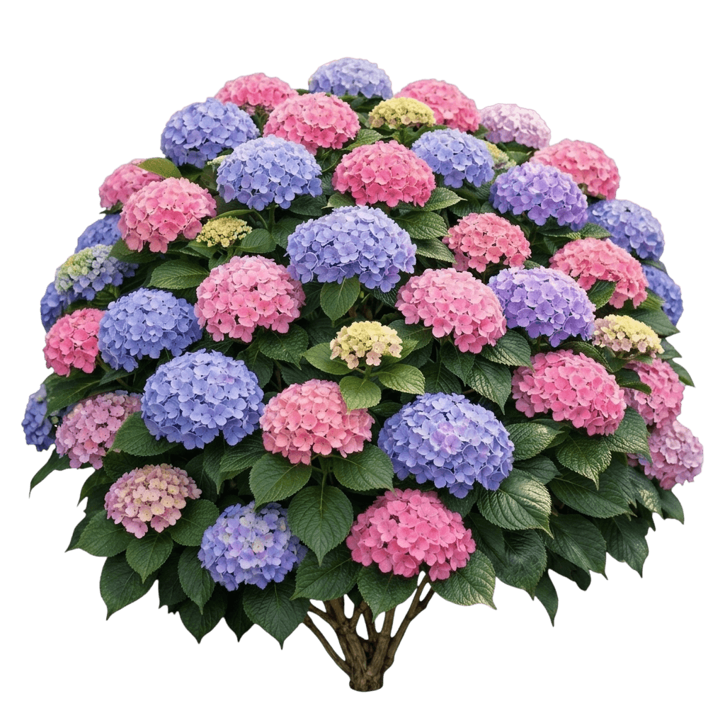 Azure Skies Hydrangea (Hydrangea Macrophylla 'Cof-Hm1') - Ground Layers