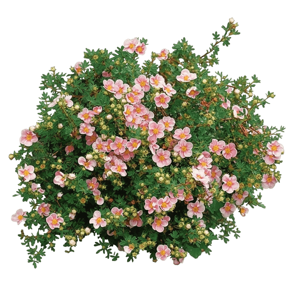 Pink Beauty Potentilla (Potentilla Fruticosa 'Pink Beauty') - Ground Layers